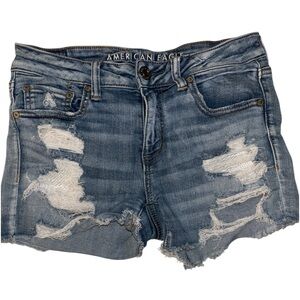 American Eagle Outfitters ripped midi shorts